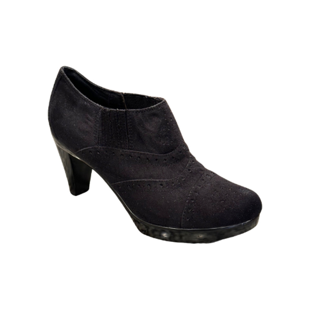 Bella Vita Suede Ankle Booties Black Avant Garde Size 8.5M